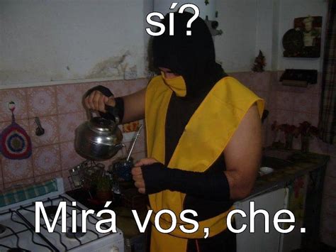 scorpion tomando mate|scorpion cebando meme.